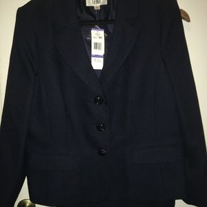 Macys 2pc Skirt Blazer textured Career Suit 18